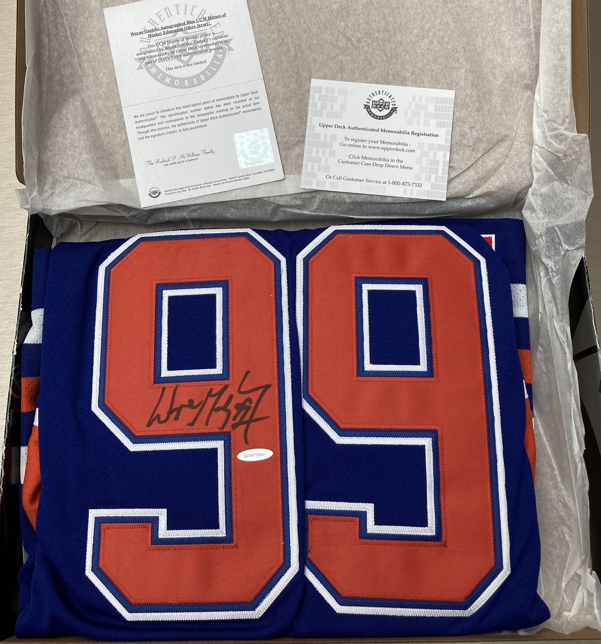Wayne Gretzky Signed Jersey - Heroes of  Blue Edmonton Oilers